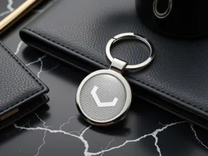 Vossen Designer Schlüsselring Luxus Premium Metall Look